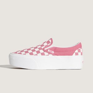 Classic Slip-On Platform Checkerboard Shoe