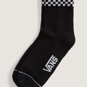 Peek-A-Check Half Crew Socks